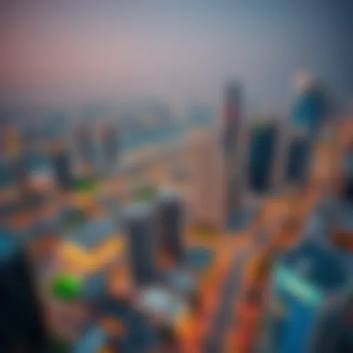 Aerial view of Dubai's skyline highlighting freehold properties