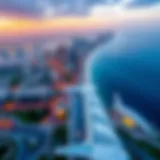 Aerial view of Ajman City showcasing its skyline and coast