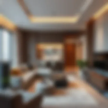 Cozy and stylish furnished apartment interior suitable for monthly rentals