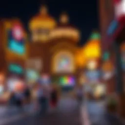 A vibrant view of Al Falaj Market showcasing its architectural beauty.