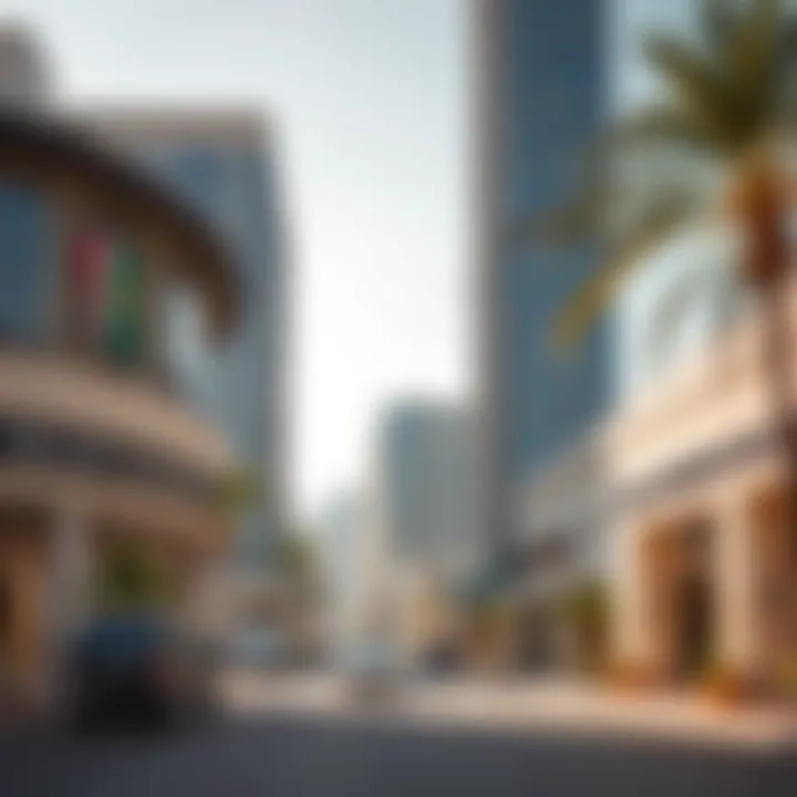 Surrounding environment highlighting Al Fattan Plaza's strategic location.