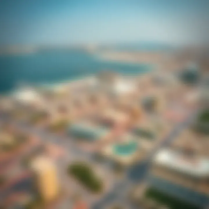 Strategic Location of Al Qusais Aerial view of Al Qusais showcasing its strategic location