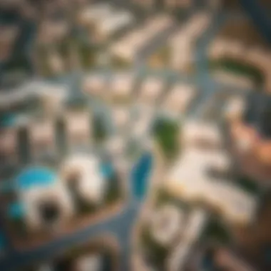 Aerial view of Alghadeer showcasing its residential layout