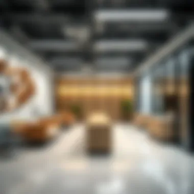 Interior office space showcasing modern design