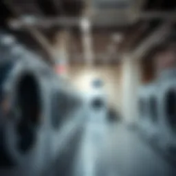 A modern laundry facility in Arjan showcasing advanced washing machines