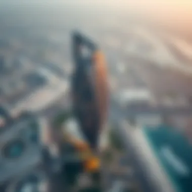 Aerial view of Aspect Tower showcasing its modern architecture
