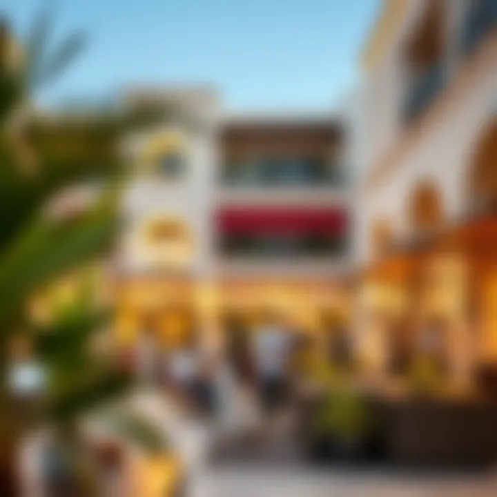 A vibrant community space in Avenue Mirdif, highlighting social interactions