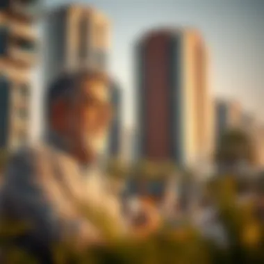 An investor reviewing real estate opportunities in Avenue Mirdif