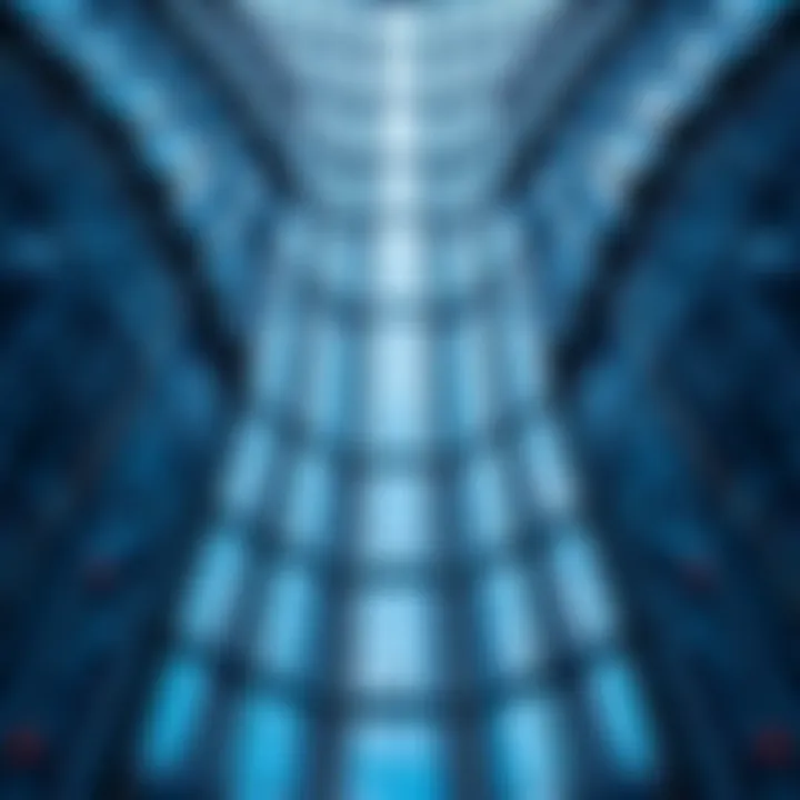 A close-up of the architectural details of the Burj Khalifa