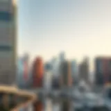 A stunning skyline view of Business Bay showcasing its architectural diversity