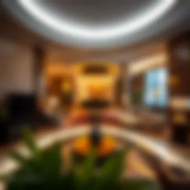 Luxurious Interiors of Cayan Tower Interior showcasing the modern amenities and luxurious finishes