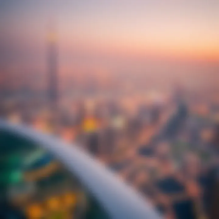 Stunning Panoramic View from Cayan Tower Panoramic view from the observation deck highlighting the surroundings