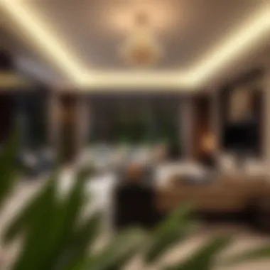 Luxurious living room interior of a Centre Residence apartment