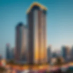 Stunning skyline view of Dubai with Centre Residence in focus