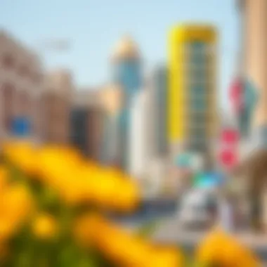 A vibrant view of Deira's bustling streets, highlighting the neighborhood's energy and charm