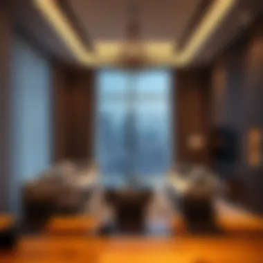 Modern chamber interiors in Deira, showcasing contemporary design and functionality