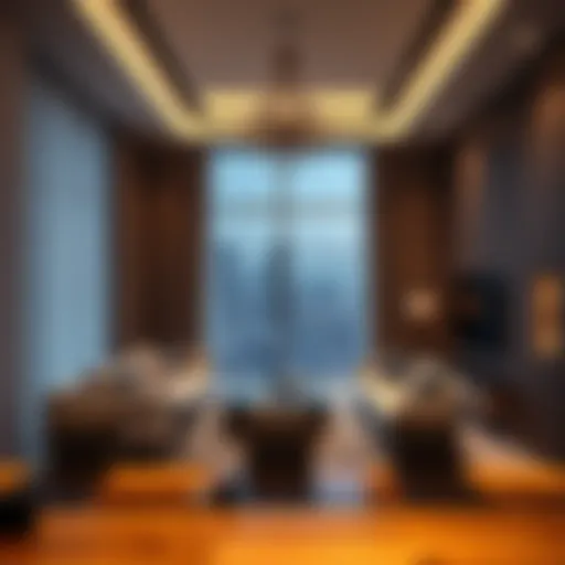 Modern chamber interiors in Deira, showcasing contemporary design and functionality