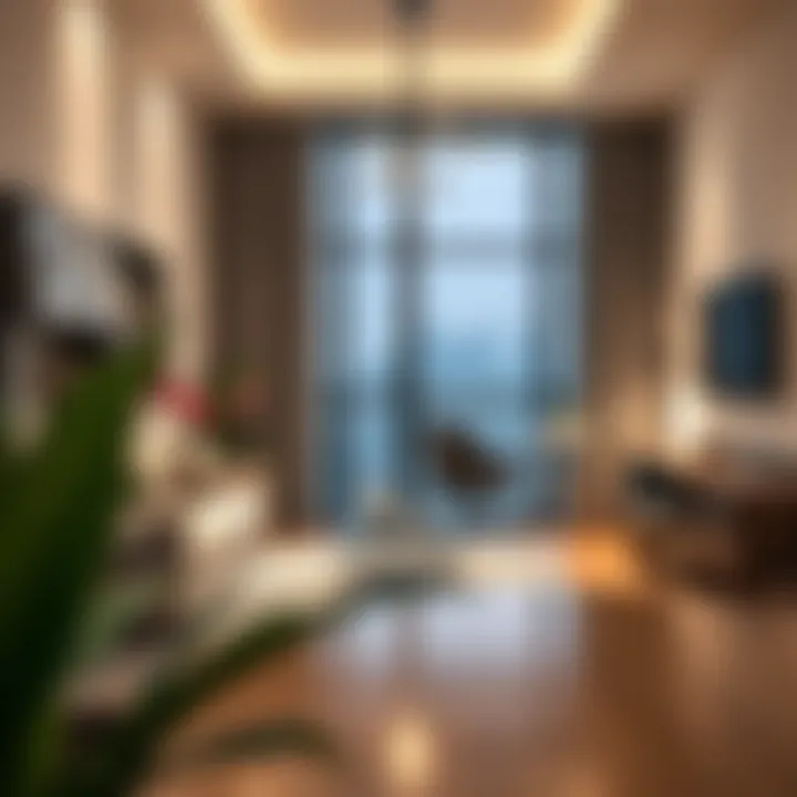 Stylish interiors of a coliving apartment
