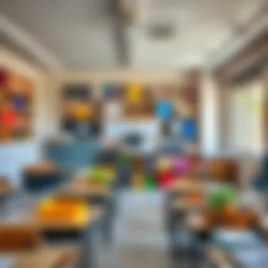 A classroom showcasing diverse educational materials and resources