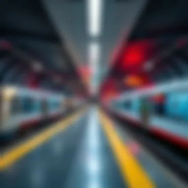 Illustration depicting the operational efficiency of the Dubai Metro