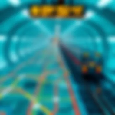 Detailed layout of the Dubai Metro Lines showcasing various routes