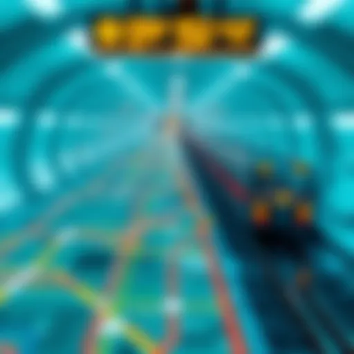 Detailed layout of the Dubai Metro Lines showcasing various routes