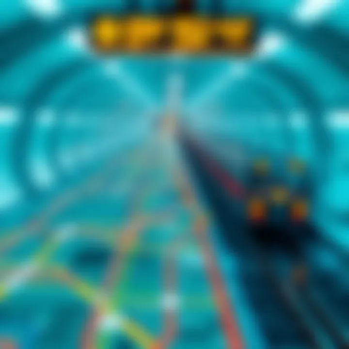 Detailed layout of the Dubai Metro Lines showcasing various routes