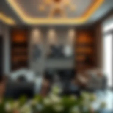 Cozy living room interior of a rental apartment in Dubai
