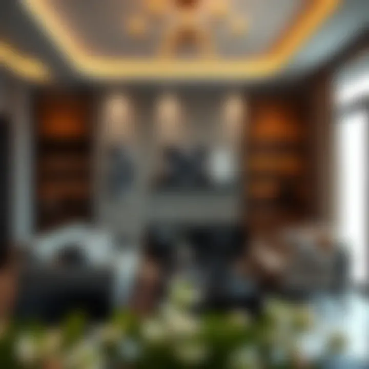 Cozy living room interior of a rental apartment in Dubai