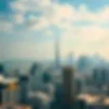 Panoramic view of Dubai skyline showcasing rental properties