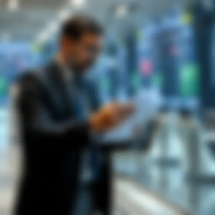 A businessman analyzing compliance requirements