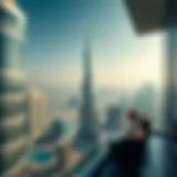 Stunning view from the Burj Khalifa balcony