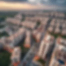 Aerial view of Al Awir showcasing its real estate landscape