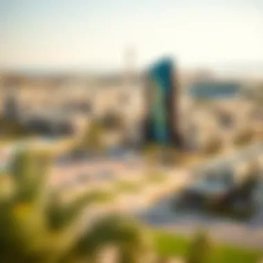 Map indicating key locations and amenities in Al Awir