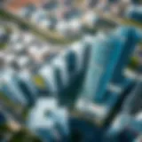 Aerial view of Damac Canal Views showcasing modern architecture