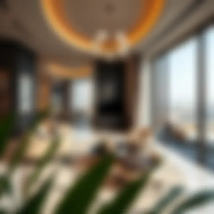 Luxurious interior design features of a unit in Damac Canal Views