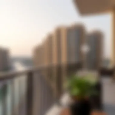 Scenic views from a balcony of Damac Canal Views