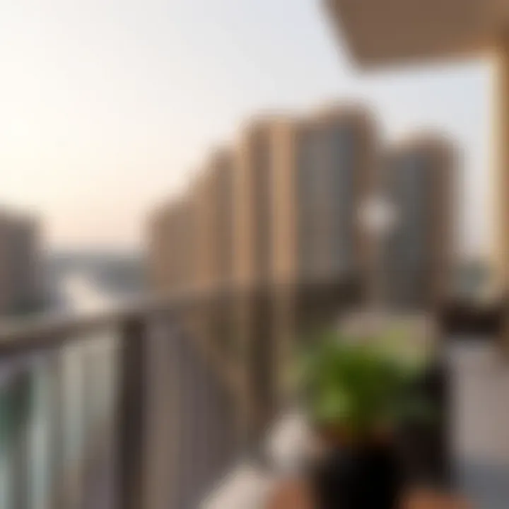 Scenic views from a balcony of Damac Canal Views