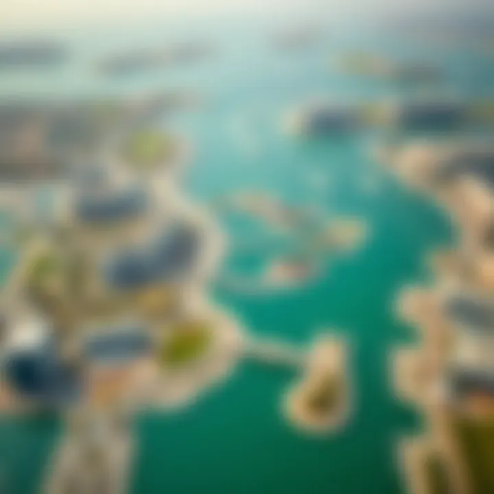 Aerial view of the Danube Bayz location in Dubai