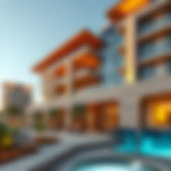 Modern architectural elements of Danube Bayz