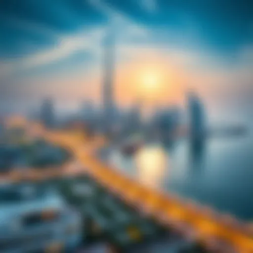 Stunning skyline view of Dubai showcasing Danube Bayz