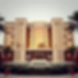 Stunning architectural design of the Dar Al Aman Building showcasing its unique facade