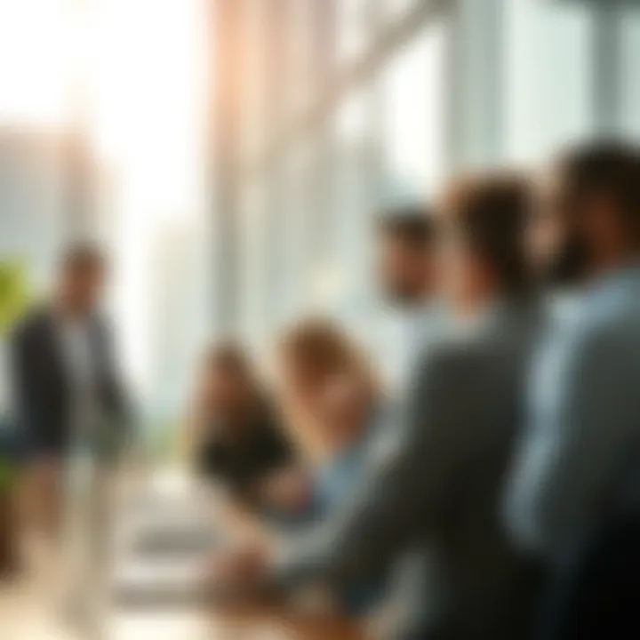 A diverse group of investors discussing real estate opportunities