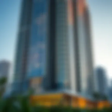 An elegant high-rise building in Dubai representing luxury living