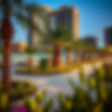 Community Amenities of Deira Island Community amenities on Deira Island including parks and recreational areas.