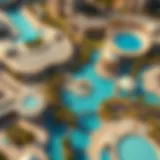 Aerial view of Dubai Hills Water Park showcasing its unique layout