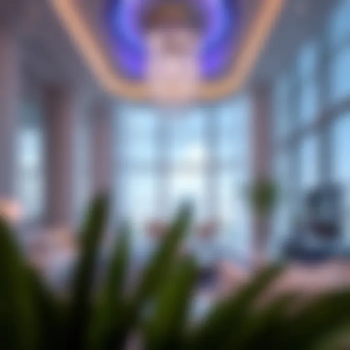 Interior design features highlighting luxury within the Palm Tower