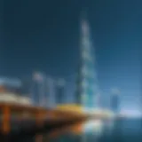 Stunning view of the Dubai Palm Tower against the skyline