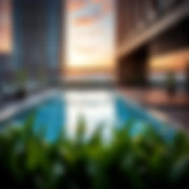 Exclusive amenities such as a rooftop pool and spa area