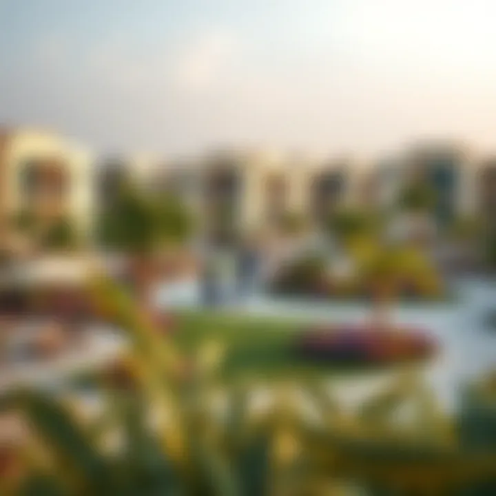 Community amenities in Adib Khalifa City with parks and recreational areas